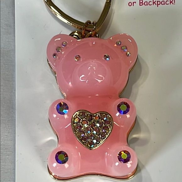 Betsey Johnson Pink Gummy Bear Handbag Charm NWT - Picture 2 of 7